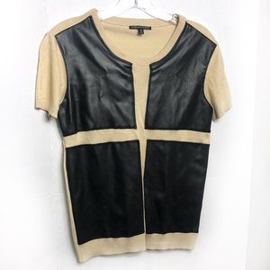 W118 by Walter Baker faux leather sweater Top